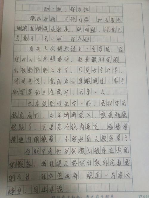 文字的永恒瞬间（永恒的汉字作文高中）