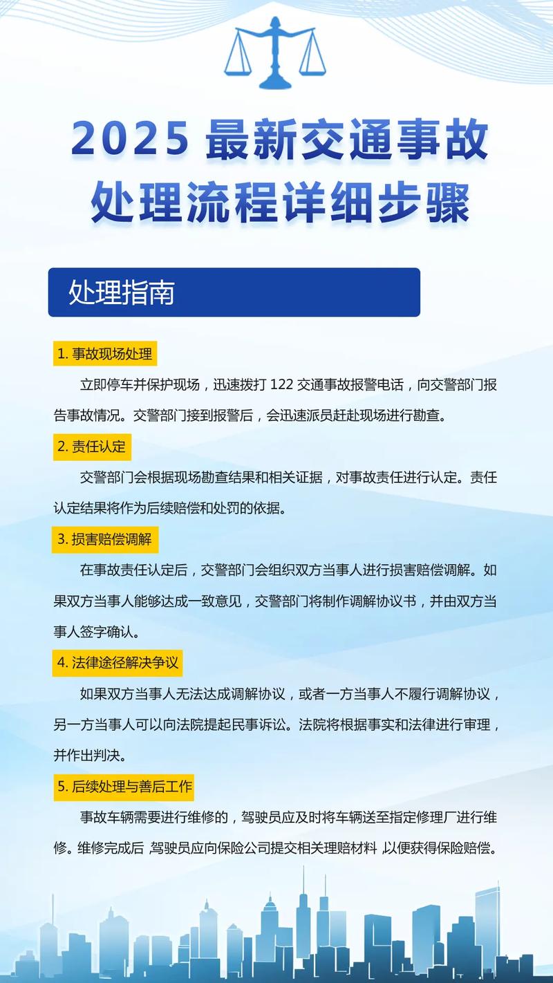 包含交通事故现场处理流程的词条