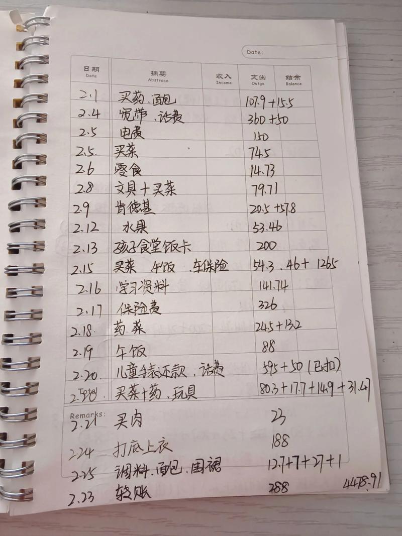 简易家庭记账法（家庭简单记账法）